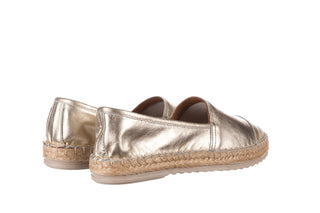 Espadryle Bayla-179 7637 Złoty, Skóra naturalna