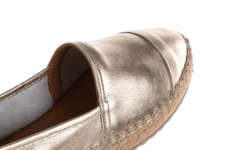 Espadryle Bayla-179 7637 Złoty, Skóra naturalna
