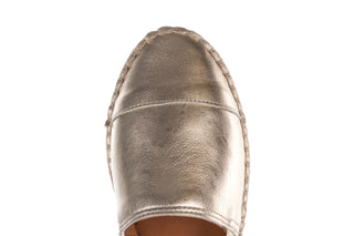 Espadryle Bayla-179 7637 Złoty, Skóra naturalna