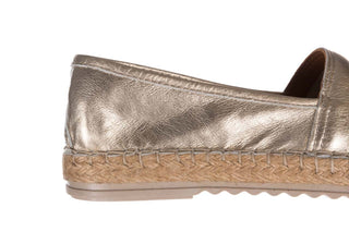 Espadryle Bayla-179 7637 Złoty, Skóra naturalna