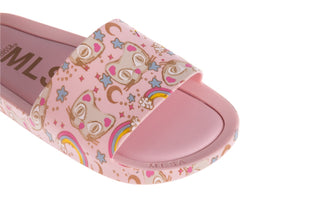 Klapki Melissa Beach Slide 3db IV Ad Pink Gold, Róż, Guma