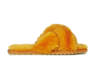 Kapcie Emu Mayberry Mustard, Futro naturalne