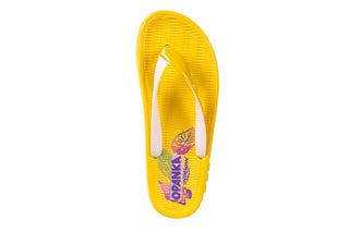 Klapki KISS 026 YELLOW OR NEON, Żółty, Guma