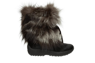 Śniegowce Oscar Volpe Short Silver Fox 012081, Futro naturalne