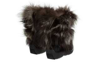 Śniegowce Oscar Volpe Short Silver Fox 012081, Futro naturalne