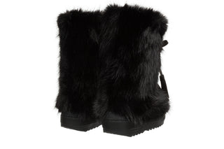 Śniegowce Oscar Baffy Short Eco Black 012076, Czarny, Futro sztuczne