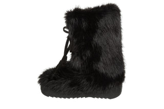 Śniegowce Oscar Baffy Short Eco Black 012076, Czarny, Futro sztuczne