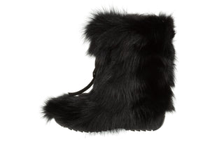 Śniegowce Oscar Baffy Short Black Fox 012077, Czarny, Futro naturalne