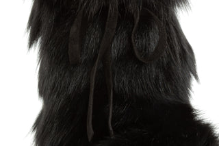 Śniegowce Oscar Baffy Short Black Fox 012077, Czarny, Futro naturalne