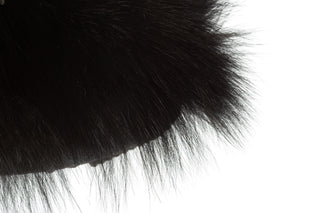 Śniegowce Oscar Baffy Short Black Fox 012077, Czarny, Futro naturalne