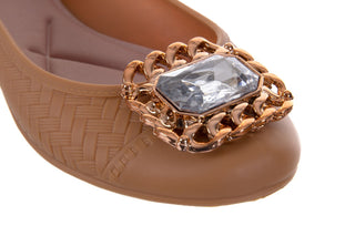 Baleriny T&G Fashion 11-086 Caramel, Brąz, Guma