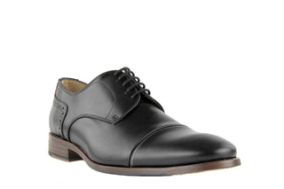Półbuty Valuni 8677 Black/Grey, Czarny/Szary, Skóra naturalna