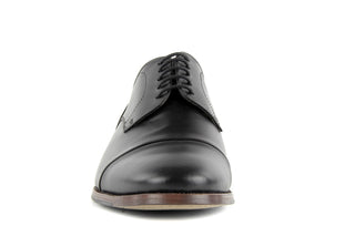 Półbuty Valuni 8677 Black/Grey, Czarny/Szary, Skóra naturalna