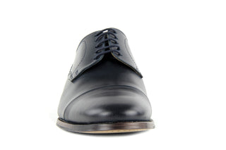 Półbuty Valuni 8677 Blue/Tan, Granat, Skóra naturalna