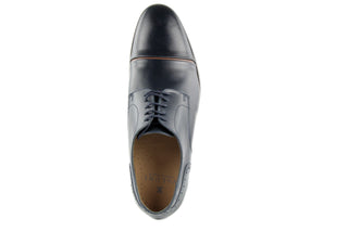 Półbuty Valuni 8677 Blue/Tan, Granat, Skóra naturalna