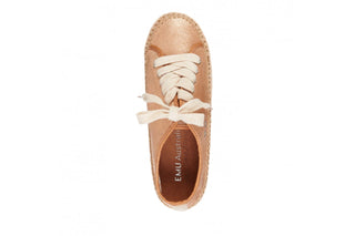 Trampki Emu Agonis Metallic Rose Gold, Róż, Skóra naturalna