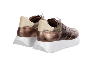 Sneakersy Wonders A-2491 Elvin Oro Nylon Nek Platino 138035, Skóra naturalna