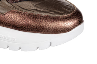 Sneakersy Wonders A-2491 Elvin Oro Nylon Nek Platino 138035, Skóra naturalna