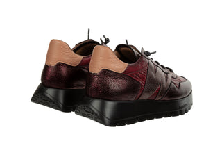 Sneakersy Wonders A-2491 Elvin Cobre Nylon Nek Burdeos 138034, Skóra naturalna