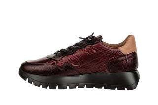 Sneakersy Wonders A-2491 Elvin Cobre Nylon Nek Burdeos 138034, Skóra naturalna