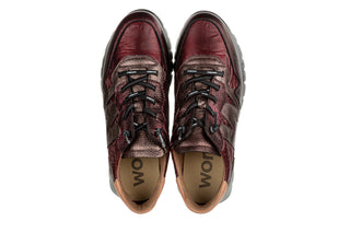 Sneakersy Wonders A-2491 Elvin Cobre Nylon Nek Burdeos 138034, Skóra naturalna