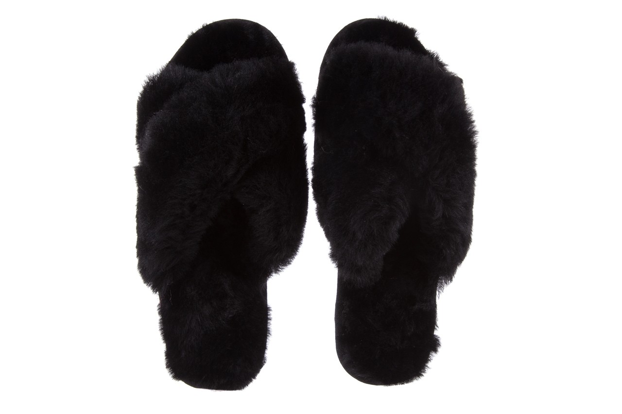 Klapki emu mayberry black, czarny, futro naturalne - wygodne buty - trendy - kobieta 13