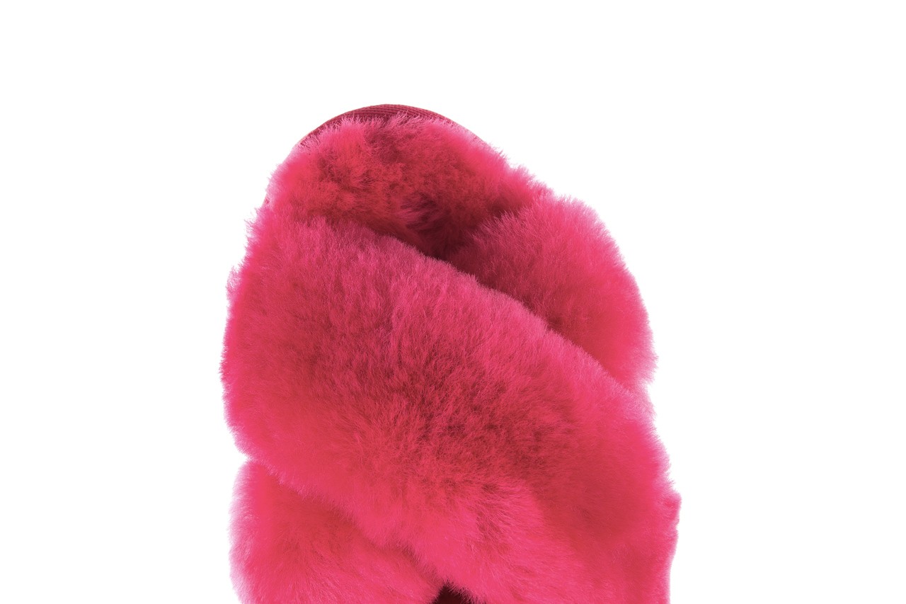 Klapki emu mayberry fuschia, róż, futro naturalne - wygodne buty - trendy - kobieta 15