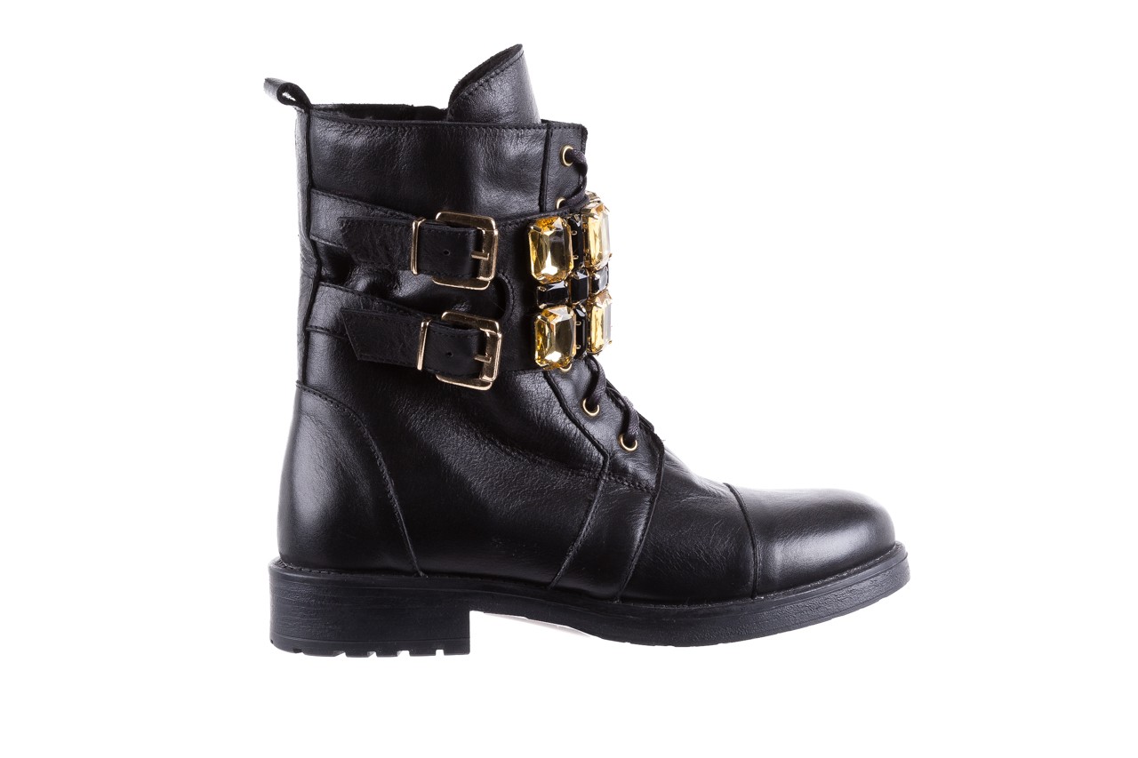 Trzewiki bayla-164 top 16a black 164004, czarny, skóra naturalna  - worker boots - trendy - kobieta 8