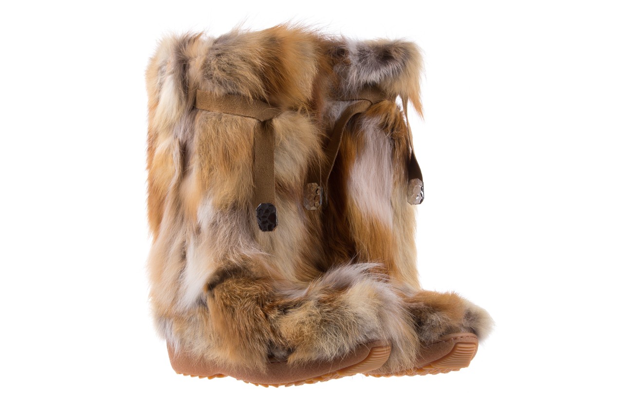 Śniegowce oscar sabry rosso, brąz, futro naturalne - buty zimowe - trendy - kobieta 7