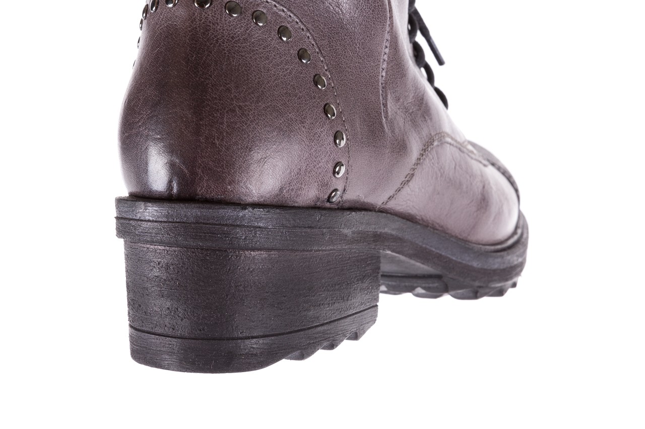 Trzewiki bayla-131 8300 grey, szary, skóra naturalna  - worker boots - trendy - kobieta 13
