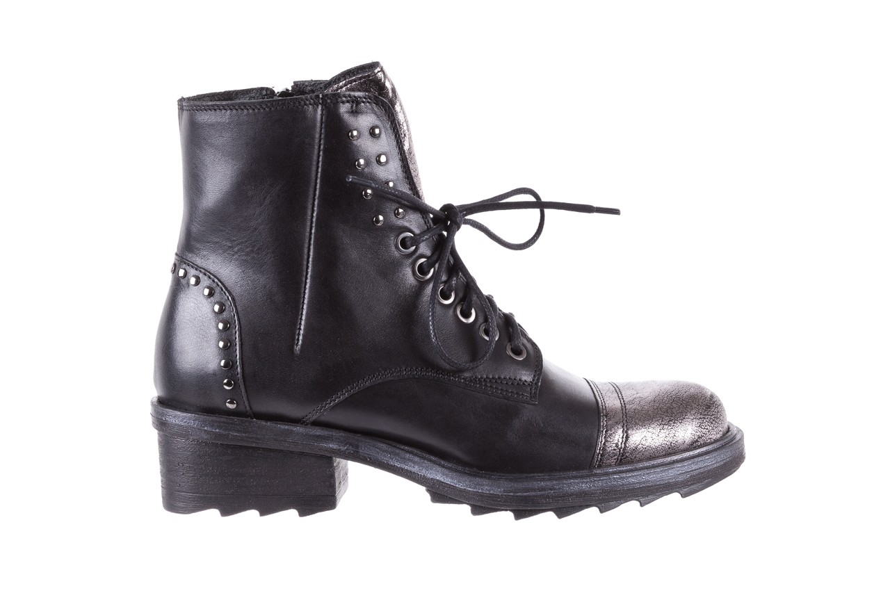 Trzewiki bayla-131 8300 nero, czarny, skóra naturalna  - worker boots - trendy - kobieta 7
