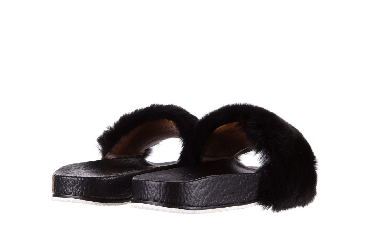 Klapki bayla-112 0479-17194 black furry, czarny, skóra naturalna  - buty damskie - kobieta 9