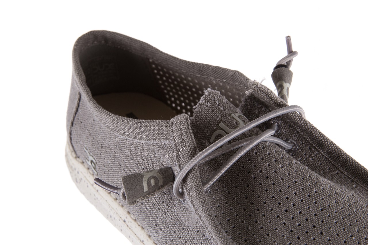Półbuty heydude wally perforated light grey, szary, materiał  - buty męskie - mężczyzna 11