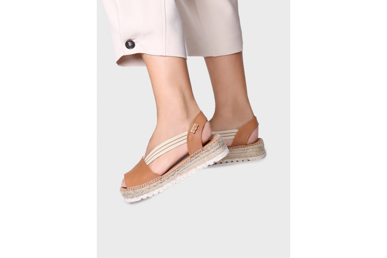 Sandały toni pons estel-sw cuiro tan 204002, beżowy, skóra naturalna  - płaskie - sandały - buty damskie - kobieta 10