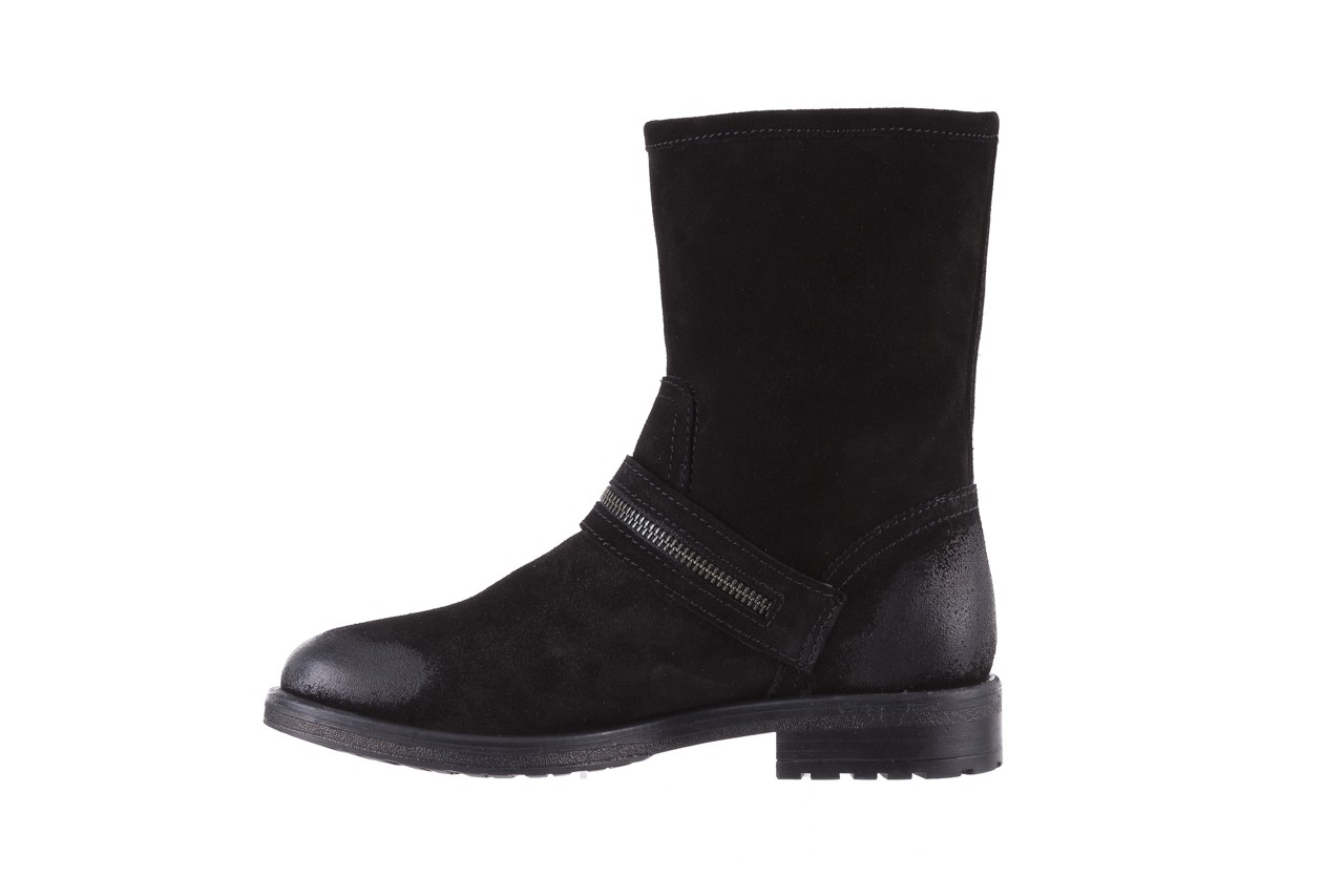 Botki bayla-164 top 25 black 164008, czarny, skóra naturalna  - worker boots - trendy - kobieta 9