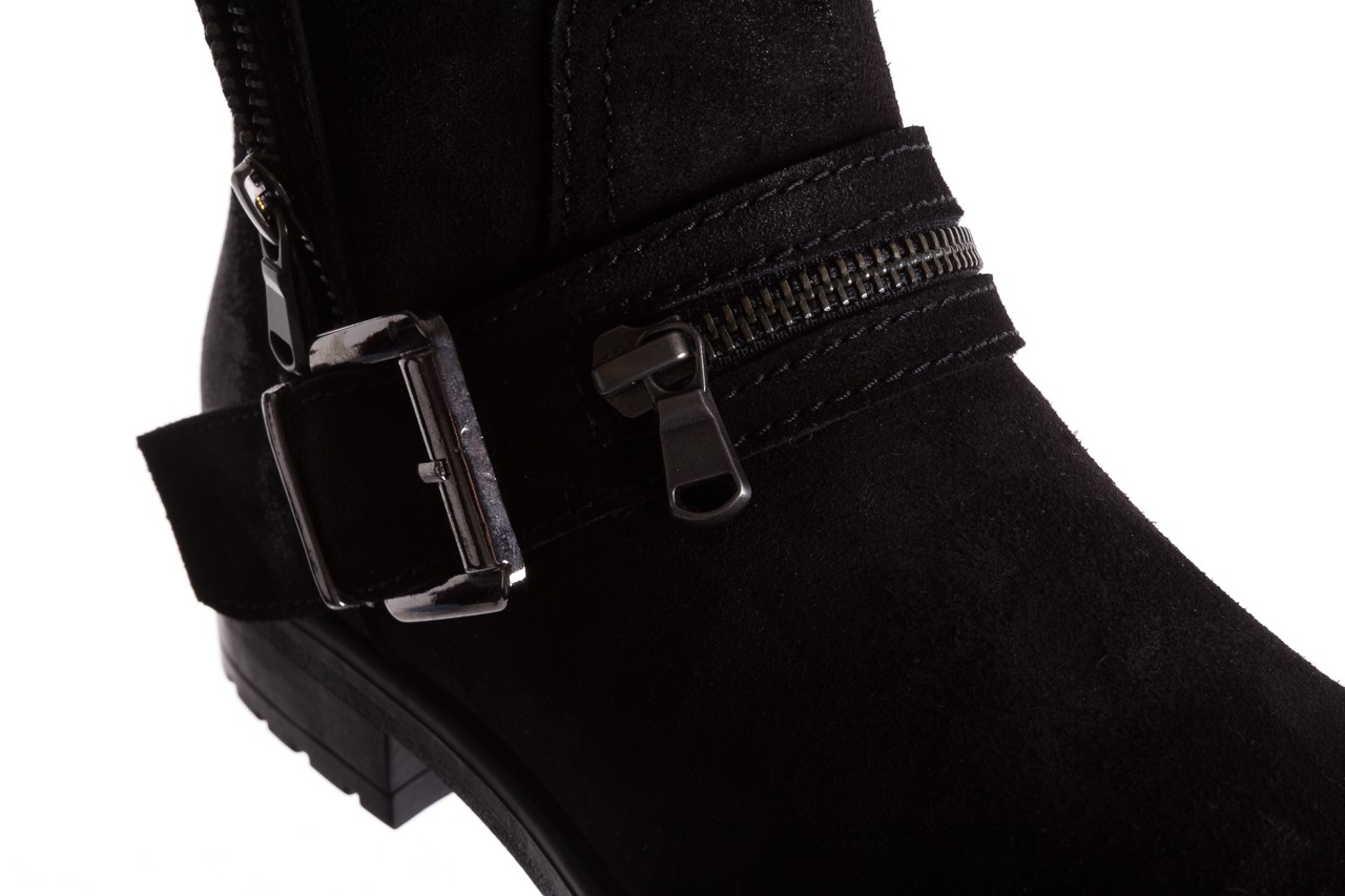 Botki bayla-164 top 25 black 164008, czarny, skóra naturalna  - worker boots - trendy - kobieta 13