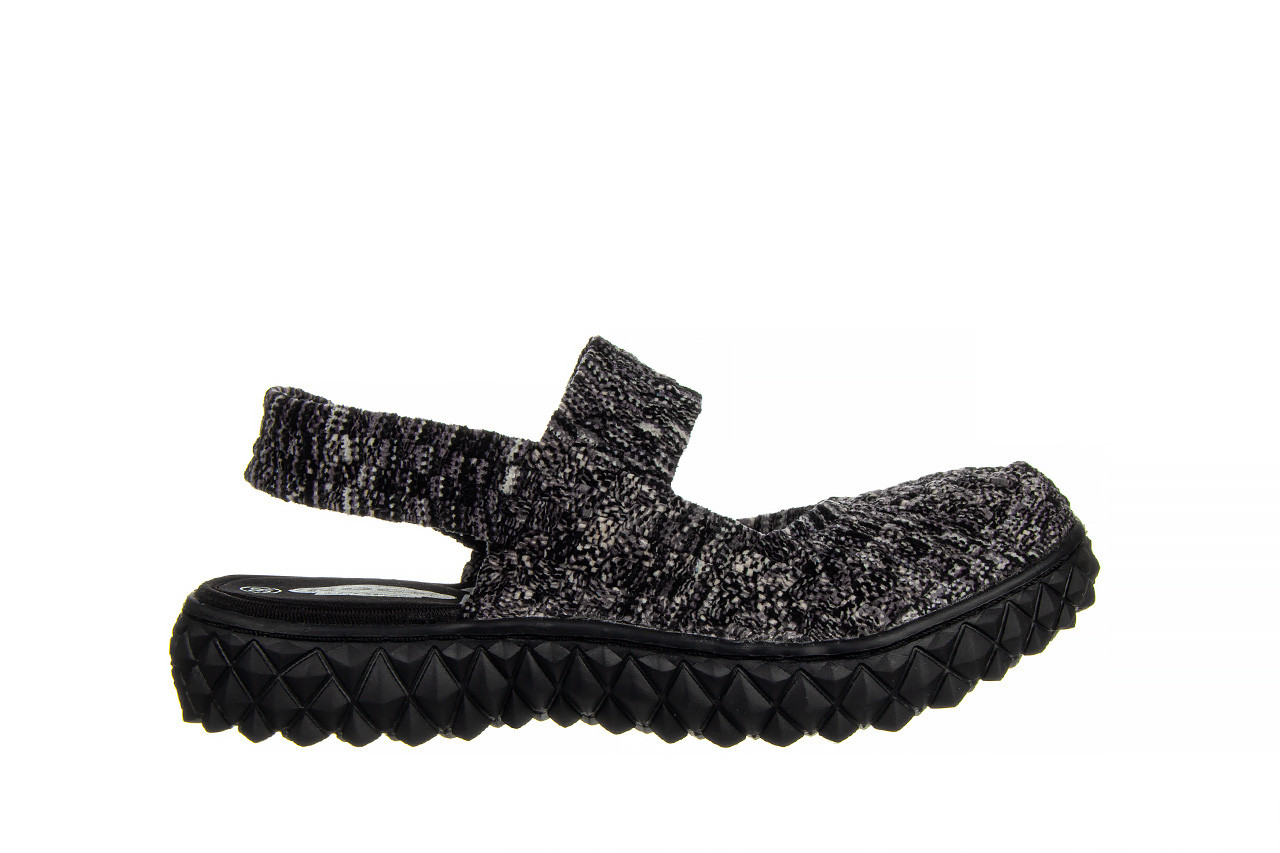 Sandały rock over sandal rockstone cashmere 032862, czarny, materiał - gumowe - sandały - buty damskie - kobieta 8