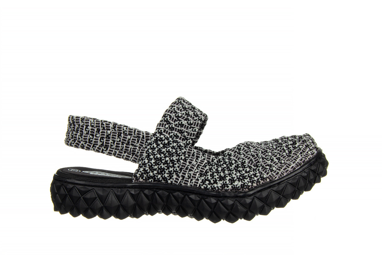 Sandały rock over sandal sashiko cashmere 032863, czarny/biały, materiał - sandały - buty damskie - kobieta 8