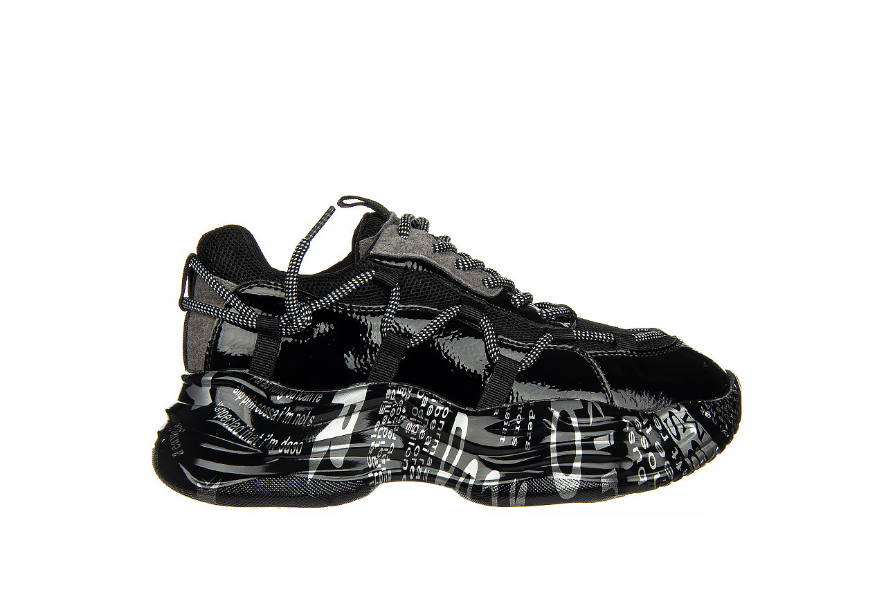 Sneakersy sca'viola b-206 black, czarny, skóra naturalna lakierowana  - obuwie sportowe - dla niej  - sale 8