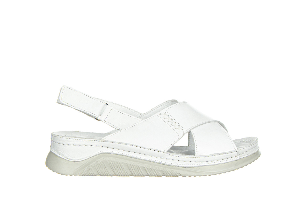 Sandały bayla-161 022 05 6107 white 161304, biały, skóra naturalna - na platformie - sandały - buty damskie - kobieta 6