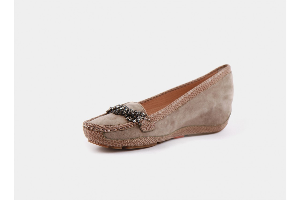 Bayla fl158-3 dark beige kid suede snake - bayla - nasze marki 8