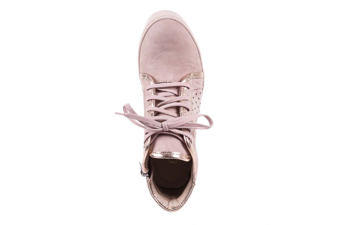 Sneakersy bayla-099 0656 nude, różowy, skóra naturalna  - sneakersy - buty damskie - kobieta 13