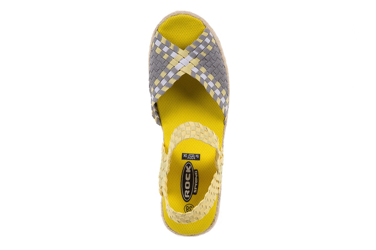 Sandały rock maracuja yellard. żółty/ szary, materiał  - rozmiar 40 - kobieta - mega okazje - ostatnie rozmiary 10