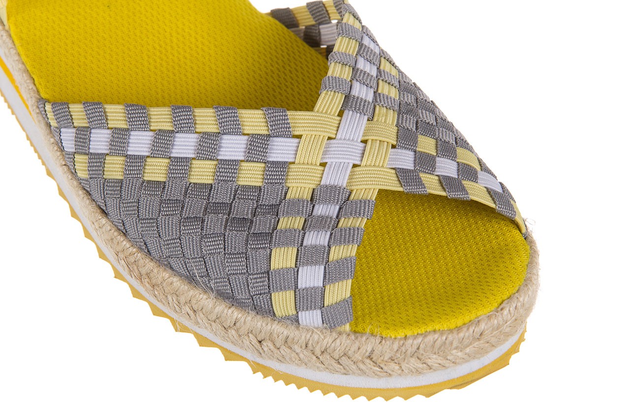 Sandały rock maracuja yellard. żółty/ szary, materiał  - koturny - buty damskie - kobieta 11