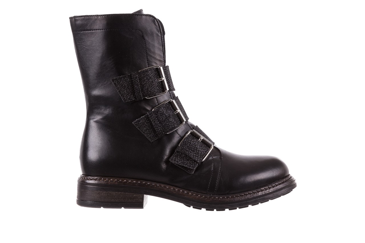 Trzewiki bayla-174 ml3645 czarny, skóra naturalna  - worker boots - trendy - kobieta 8