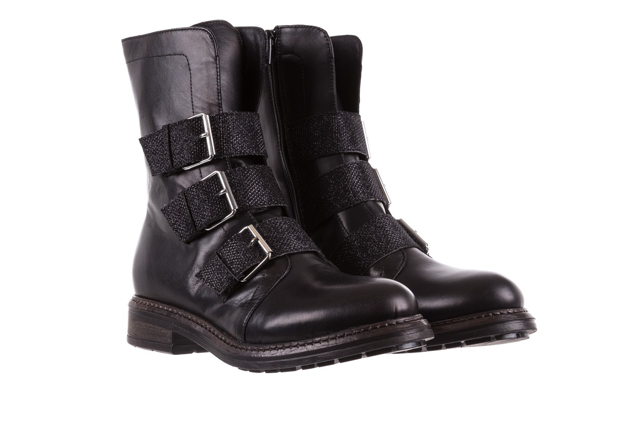 Trzewiki bayla-174 ml3645 czarny, skóra naturalna  - worker boots - trendy - kobieta 9