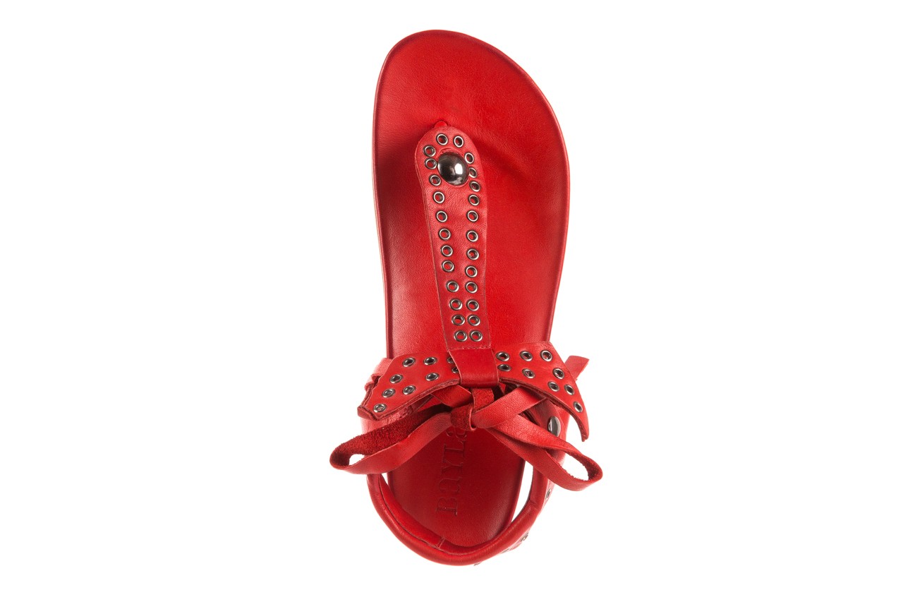 Sandały bayla-163 17-178 red, czerwony, skóra naturalna  - sandały - dla niej  - sale 11