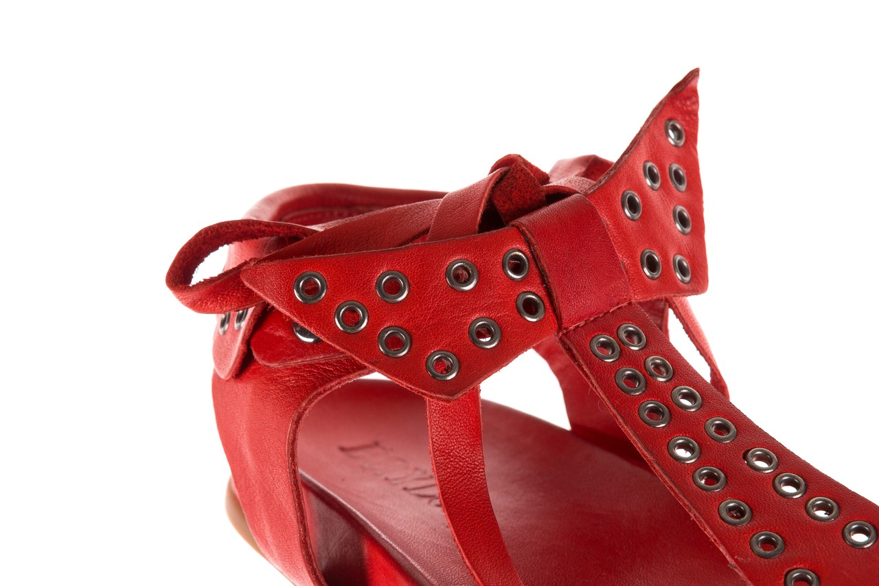 Sandały bayla-163 17-178 red, czerwony, skóra naturalna  - dla niej  - sale 12