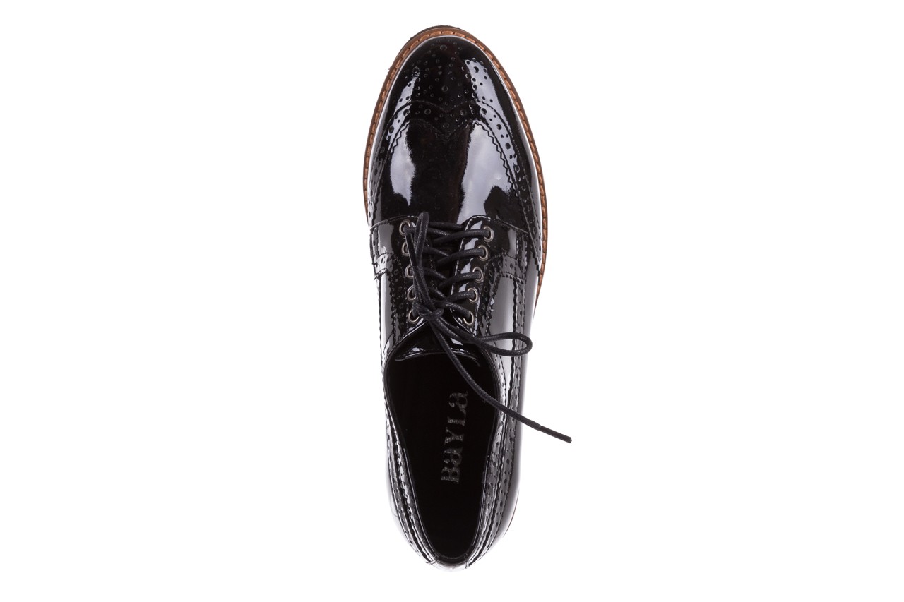 Półbuty bayla-018 1661-x32 black, czarny, skóra naturalna lakierowana - sznurowane - półbuty - buty damskie - kobieta 13