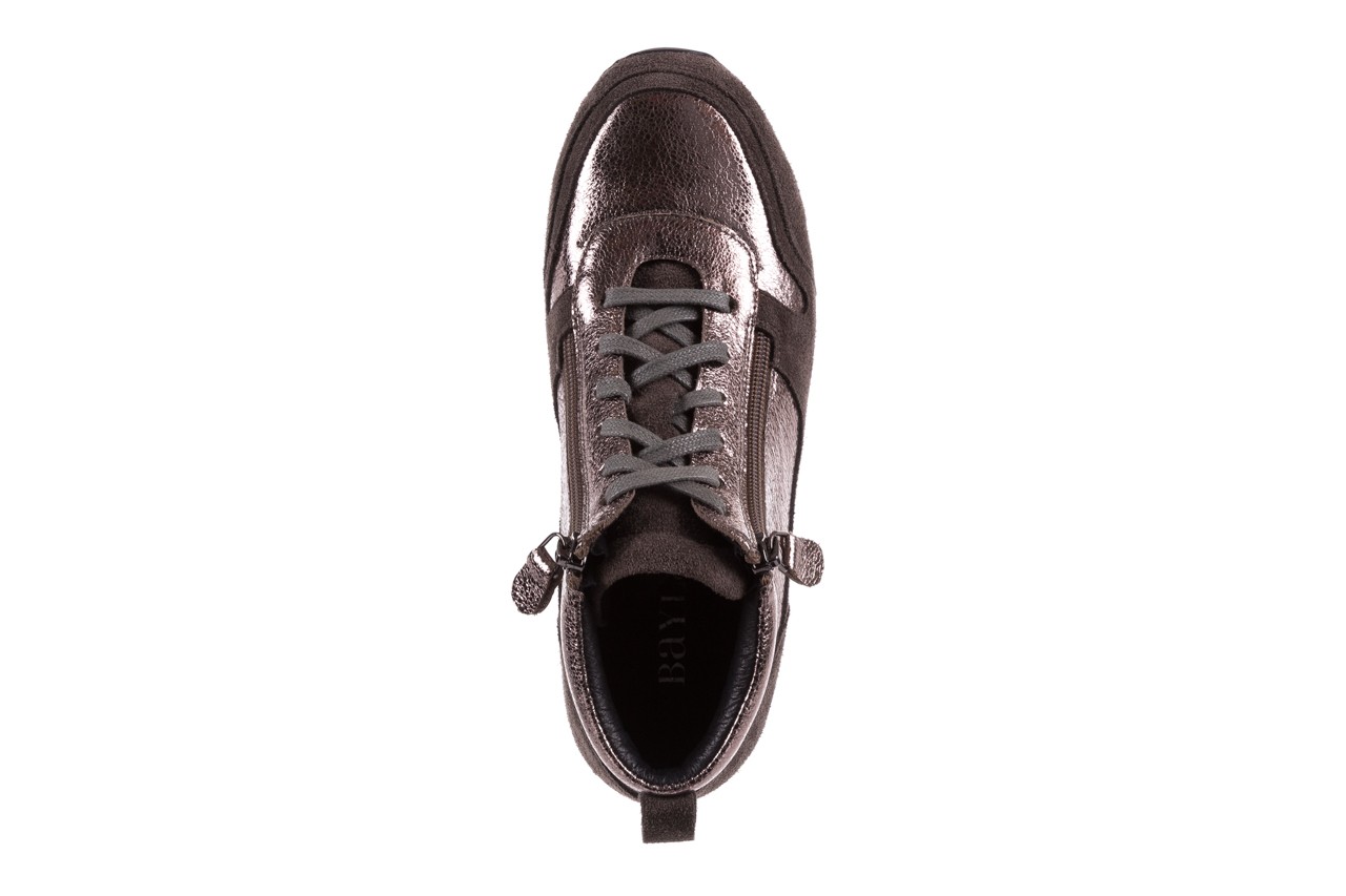 Trampki bayla-018 sw-1710 grey pewter, srebrny, skóra naturalna  - obuwie sportowe - dla niej  - sale 11